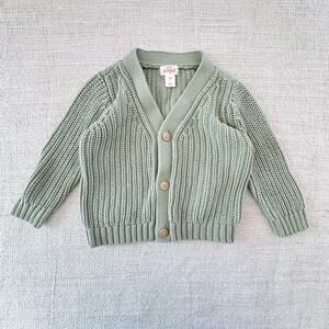 Cat & Jack Green Cardigan 12mo